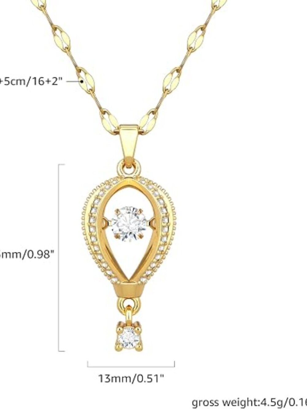 Necklaces for Women, Dainty CZ Zircon Pendant With Crystal Tiny Butterfly, Evil